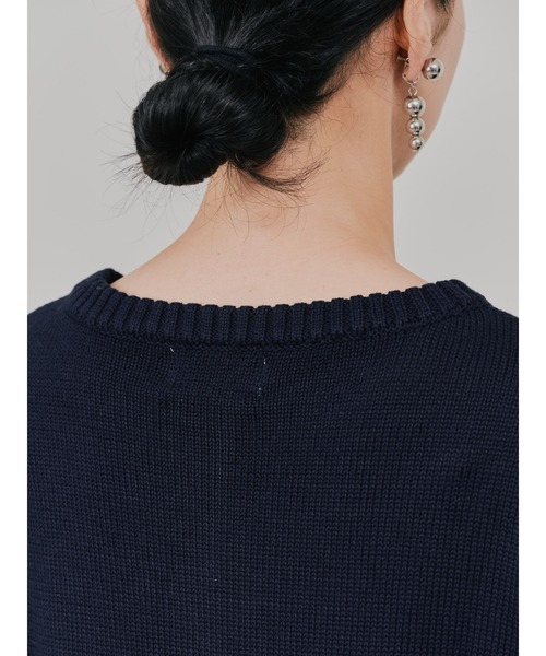 DOLLUPOOPS（ドールアップウップス）の「ポイントポップコーンマルチボーダーニットカーディガン（カーディガン/ボレロ・レディース・オレンジ/ライトグレー/ダークネイビー・38）」の18枚目の写真