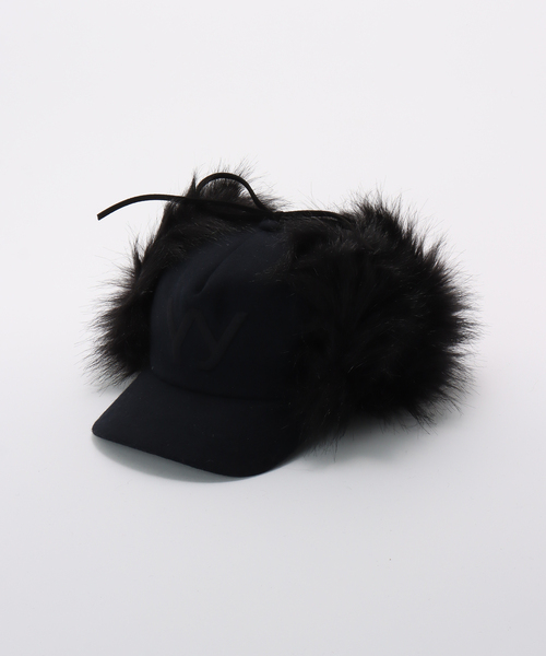 OPEN YY / オープンワイワイ】 Woven FAUX FUR EARFLAP CAP