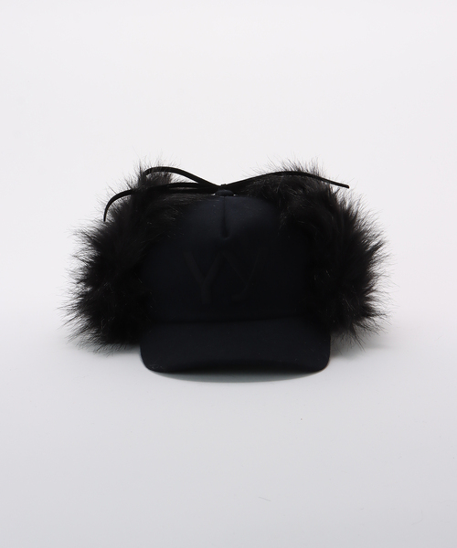 OPEN YY / オープンワイワイ】 Woven FAUX FUR EARFLAP CAP