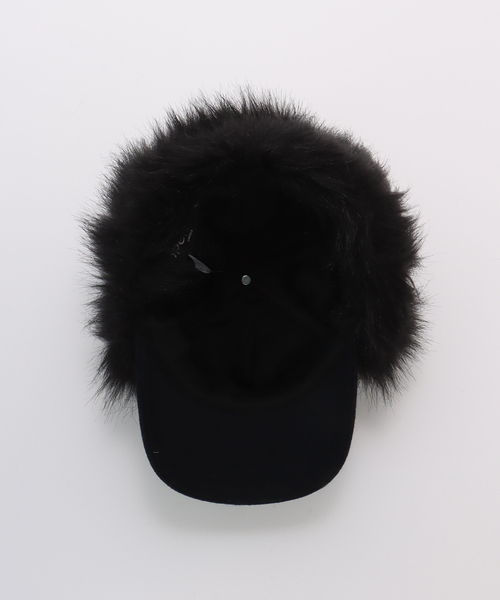 帽子 OpenYy Woven FAUX FUR EARFLAP CAP OPEN YY (オープン ワイワイ) FAUX FUR EARFLAP CAP / GRAY | Detail