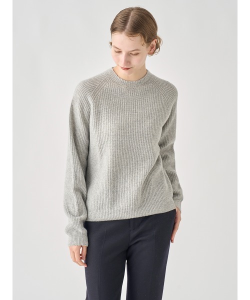 m*7様 JOHN SMEDLEY ニット　オーラリーニット　コモリニット　プラ Eco Cashmere］カシミヤ混 クルーネックリブニットプルオーバー