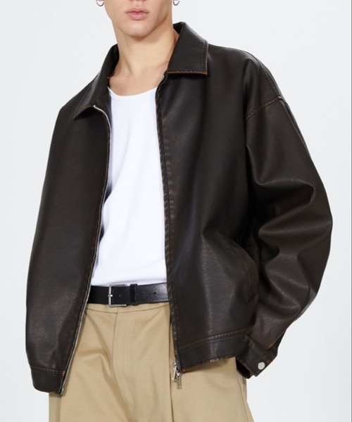 GOLDEN  レザーブルゾン セール】V2／コーティングレザーブルゾン（ブルゾン）｜V2（ブイツー