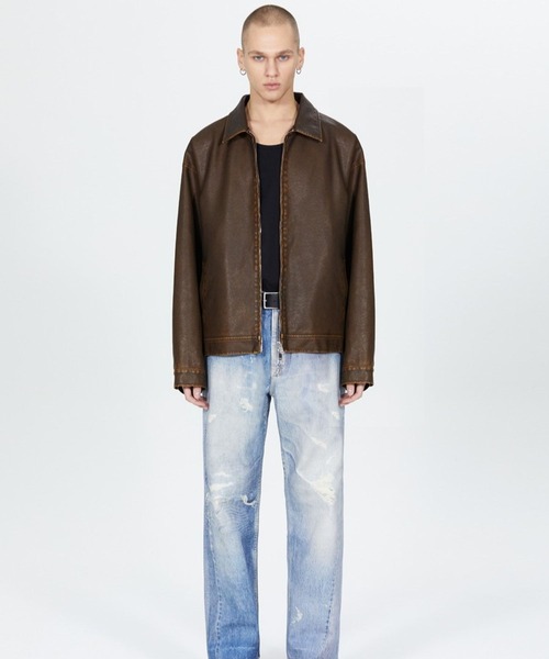 セール】V2／コーティングレザーブルゾン（ブルゾン）｜V2（ブイツー