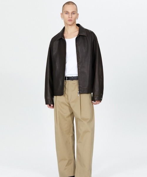 セール】V2／コーティングレザーブルゾン（ブルゾン）｜V2（ブイツー