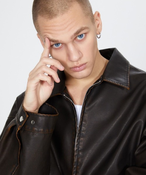 セール】V2／コーティングレザーブルゾン（ブルゾン）｜V2（ブイツー