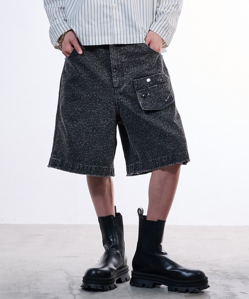 VI E DIT(ヴィエディット)の「Urban Grunge 2way Leopard Denim/アーバングランジ2ウェイレオパードデニム(デニムパンツ・メンズ・グレー・1/2)」の6枚目の写真
