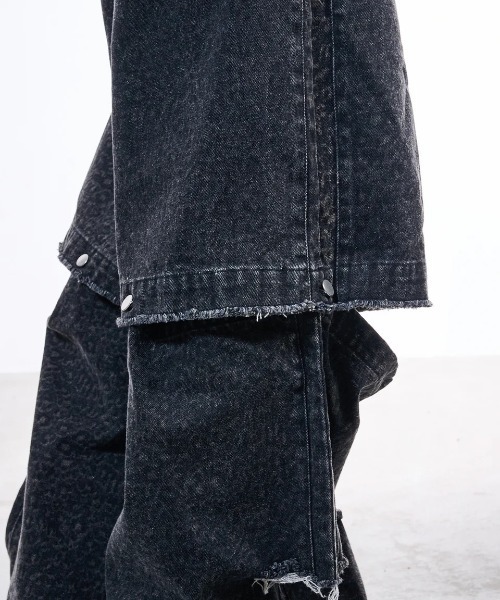 VI E DIT(ヴィエディット)の「Urban Grunge 2way Leopard Denim/アーバングランジ2ウェイレオパードデニム(デニムパンツ・メンズ・グレー・1/2)」の15枚目の写真