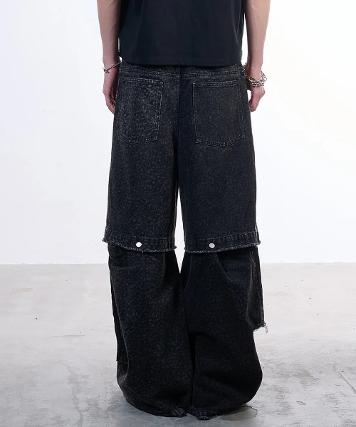 VI E DIT(ヴィエディット)の「Urban Grunge 2way Leopard Denim/アーバングランジ2ウェイレオパードデニム(デニムパンツ・メンズ・グレー・1/2)」の12枚目の写真