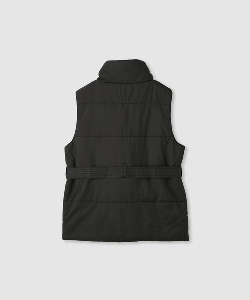 Mac-House（マックハウス）の「milli de l'air 中綿ベルテッドハイネックベスト（その他アウター・レディース・ベージュ/ブラック・M）」の14枚目の写真