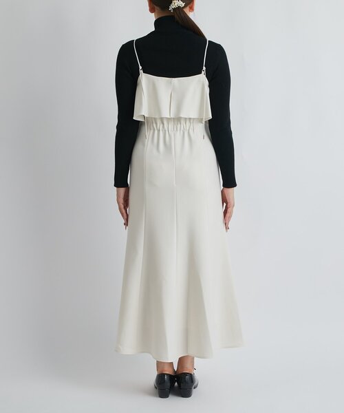 La boutique BonBon(ラブティックボンボン)の「【オケージョン対応】ラッフルマーメイドキャミワンピース(ワンピース・レディース・オフホワイト/ライトグレー/チャコールグレー・38/PS/36)」の17枚目の写真