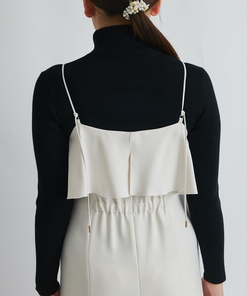 La boutique BonBon(ラブティックボンボン)の「【オケージョン対応】ラッフルマーメイドキャミワンピース(ワンピース・レディース・オフホワイト/ライトグレー/チャコールグレー・38/PS/36)」の18枚目の写真