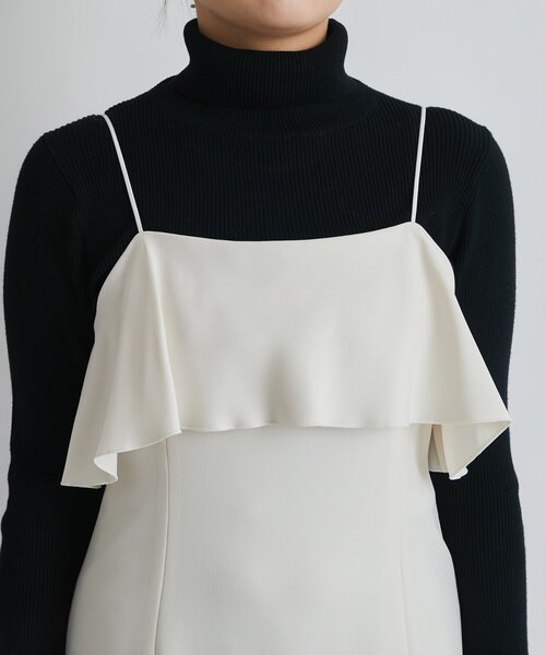 La boutique BonBon(ラブティックボンボン)の「【オケージョン対応】ラッフルマーメイドキャミワンピース(ワンピース・レディース・オフホワイト/ライトグレー/チャコールグレー・38/PS/36)」の19枚目の写真