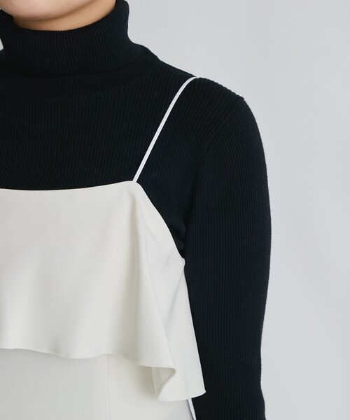 La boutique BonBon(ラブティックボンボン)の「【オケージョン対応】ラッフルマーメイドキャミワンピース(ワンピース・レディース・オフホワイト/ライトグレー/チャコールグレー・38/PS/36)」の20枚目の写真