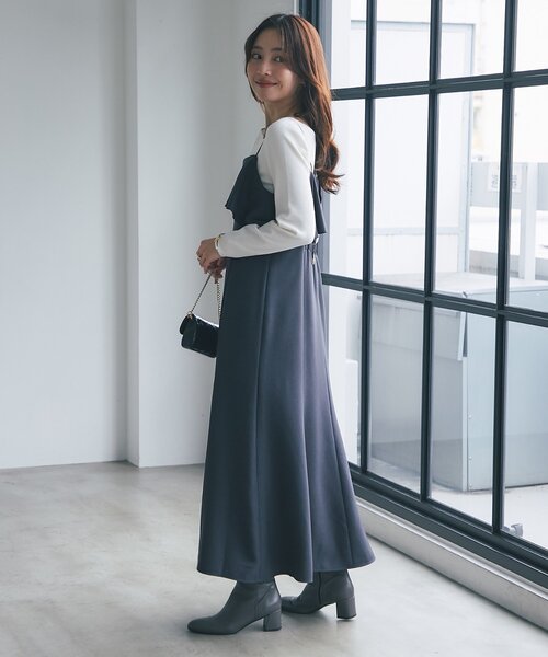 セール】【オケージョン対応】ラッフルマーメイドキャミワンピース