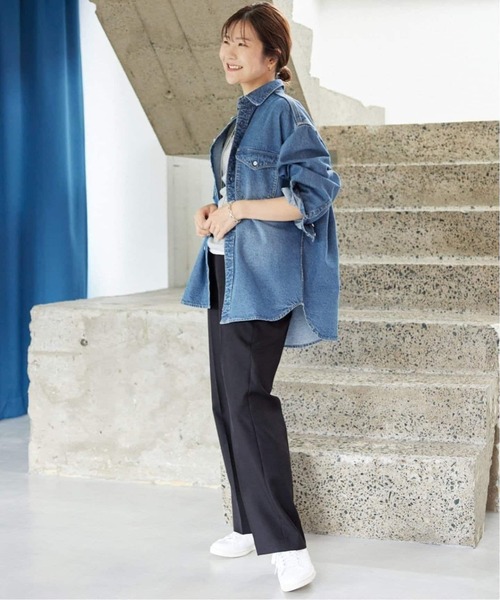 SLOBE IENA（スローブイエナ）の「《WEB限定/追加3》LE DENIM BDUデニムシャツ（シャツ/ブラウス・レディース・ブルー・FREE）」の15枚目の写真
