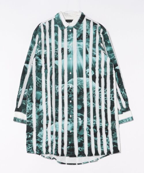 Desigual(デシグアル)の「【Desigual×BOTTER】ボッターのカメ柄シャツワンピース(ワンピース・レディース・ブルー・S/M/XL/L)」の6枚目の写真
