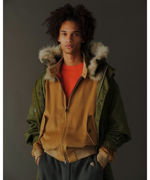 SOPHNET.（ソフネット）の「BARACUTA G9 CASHMERE（ブルゾン・メンズ・キャメル/ブラック・1/2/3/4）」の3枚目の写真