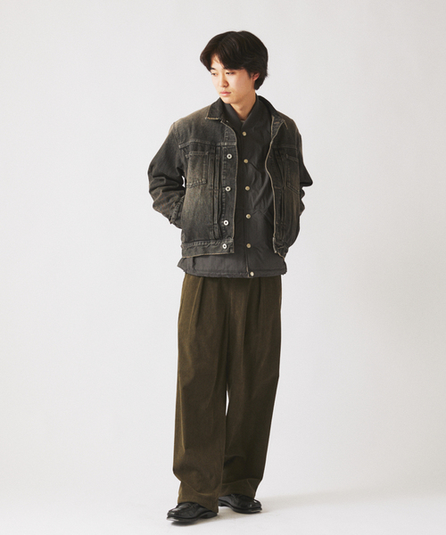 JOURNAL STANDARD relume（ジャーナルスタンダード　レリューム）の「Pコーデュロイ オーバーパンツ（スラックス・メンズ・チャコールグレー/ブラック/ベージュ系その他/カーキ・LARGE/MEDIUM/SMALL）」の5枚目の写真