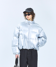 STANDARDERROR（スタンダードエラー）の「87-STAN106 ユーティリティハーフネックレザーパディングシルバー（ダウンジャケット/コート）」