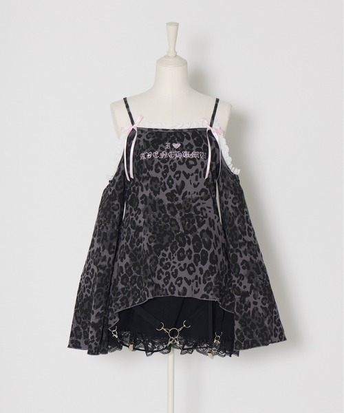 AVENCHUMU(アバンチュウム)の「Leopard print open shoulder tops(Tシャツ/カットソー・レディース・グレー/ピンク・FREE/XS)」の21枚目の写真