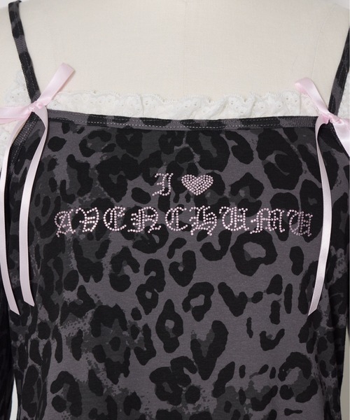 AVENCHUMU(アバンチュウム)の「Leopard print open shoulder tops(Tシャツ/カットソー・レディース・グレー/ピンク・FREE/XS)」の12枚目の写真