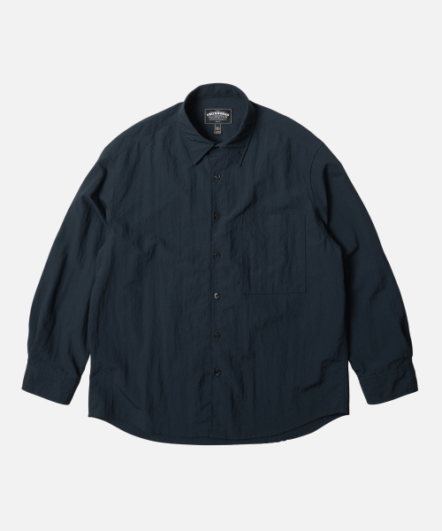 FRIZMWORKS(フリズムワークス)の「NYLON RAYON RELAXED SHIRT _ NAVY(シャツ/ブラウス・メンズ・その他・SMALL/MEDIUM/LARGE/X-LARGE)」の1枚目の写真