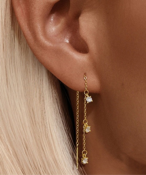 yu-ka(ユーカ)の「YU-KA:ビジューハンギングピアス bijou hanging pierce(ピアス(両耳用)・レディース・ゴールド/シルバー・FREE)」の1枚目の写真