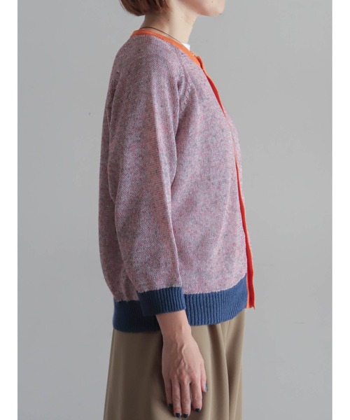 FIL DE FER（フィルデフェール）の「【予約】カラーMIXストローヤーン　ラグランカーデ（カーディガン/ボレロ・レディース・グリーン/ピンク・FREE）」の21枚目の写真