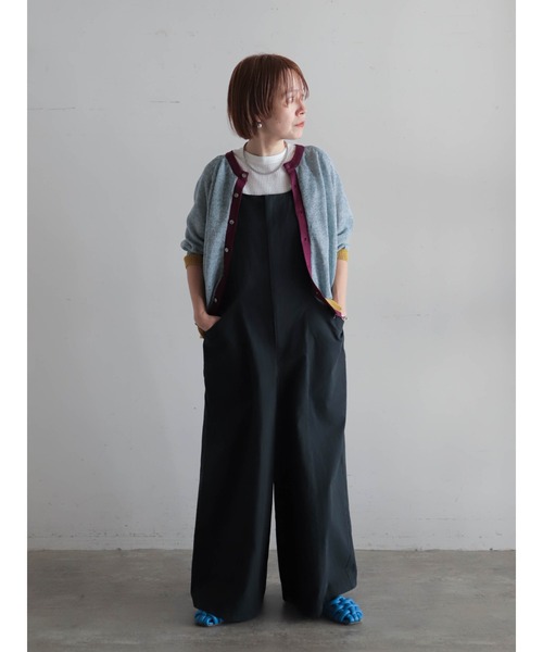 FIL DE FER（フィルデフェール）の「【予約】カラーMIXストローヤーン　ラグランカーデ（カーディガン/ボレロ・レディース・グリーン/ピンク・FREE）」の12枚目の写真