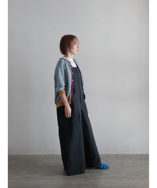 FIL DE FER（フィルデフェール）の「【予約】カラーMIXストローヤーン　ラグランカーデ（カーディガン/ボレロ・レディース・グリーン/ピンク・FREE）」の15枚目の写真