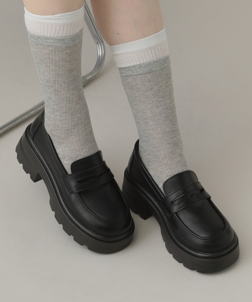 3.3 Field Trip （3.3フィールドトリップ）の「3.3 Field Trip／厚底ローファー（ローファー・レディース・ブラウン/ブラック・LARGE/MEDIUM）」の2枚目の写真