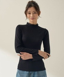 tutuanna（チュチュアンナ）の「[まるで毛布！のような暖かさ・厚手]リブ首元メローハイネックレース付き長袖（インナーウェア/肌着）」