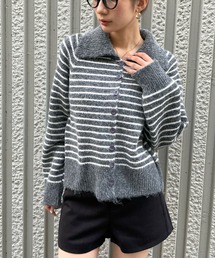 3.3 Field Trip | 3.3 Field Trip/襟ボーダーニット(ニット/セーター)