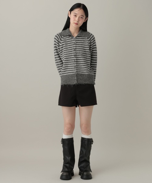 3.3 Field Trip （3.3フィールドトリップ）の「3.3 Field Trip／襟ボーダーニット（ニット/セーター・レディース・ブラウン/グレー・FREE）」の14枚目の写真