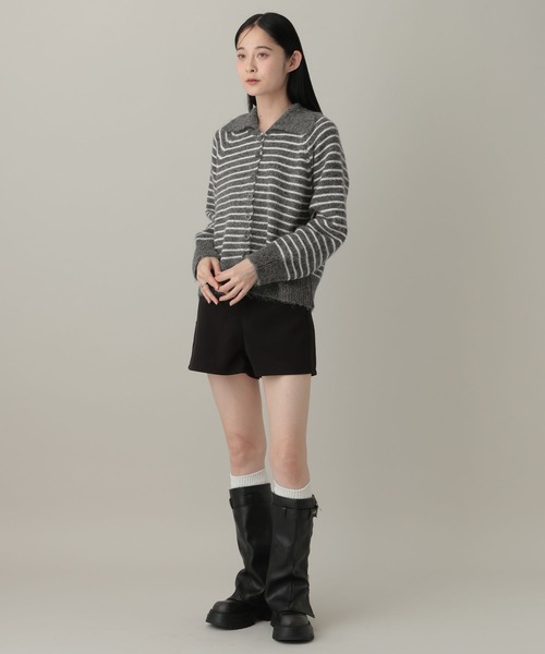 3.3 Field Trip （3.3フィールドトリップ）の「3.3 Field Trip／襟ボーダーニット（ニット/セーター・レディース・ブラウン/グレー・FREE）」の15枚目の写真