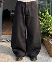 SIGNATURE | ツイストカーブコットンパンツ[ブラック](その他パンツ)