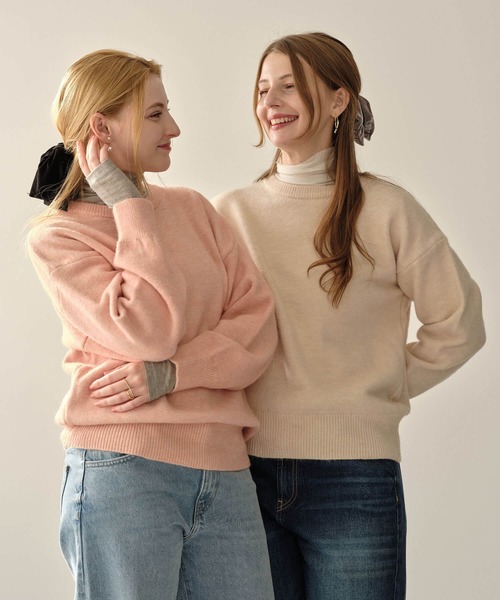 ZAKKA-BOX(ザッカボックス)の「マシュマロソフトニットPO(ニット/セーター・レディース・ピンク/オートミール・FREE)」の5枚目の写真