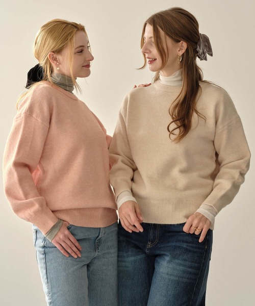 ZAKKA-BOX(ザッカボックス)の「マシュマロソフトニットPO(ニット/セーター・レディース・ピンク/オートミール・FREE)」の16枚目の写真
