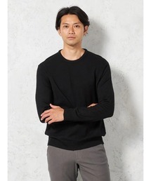 【吸湿発熱】長袖ニット Gヒート クルーネック 無地 リッケンバッカー