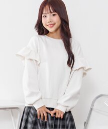 algy | 【あったか】裏起毛 肩フリルトレーナー(スウェット)