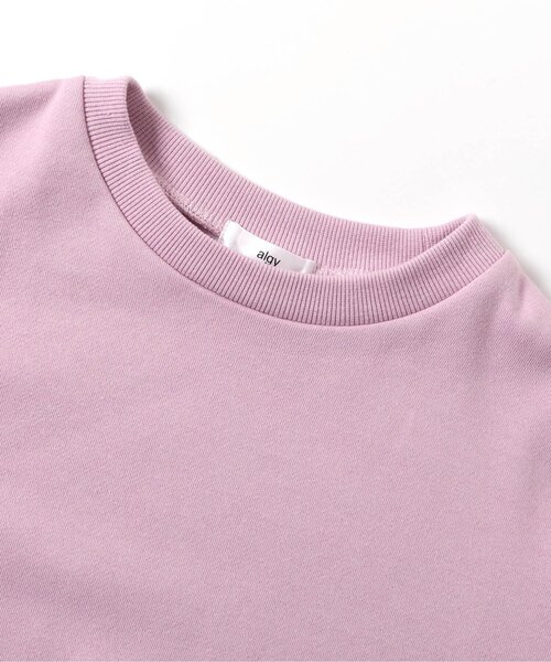 algy（アルジー）の「【あったか】裏起毛 肩フリルトレーナー（スウェット・キッズ・ピンク/オフホワイト/チャコール・MEDIUM/XX-SMALL/X-SMALL/SMALL）」の8枚目の写真