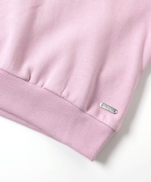 algy（アルジー）の「【あったか】裏起毛 肩フリルトレーナー（スウェット・キッズ・ピンク/オフホワイト/チャコール・MEDIUM/XX-SMALL/X-SMALL/SMALL）」の12枚目の写真