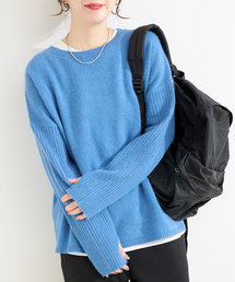 B.C STOCK | 獣毛混袖リブプルオーバー(ニット/セーター)