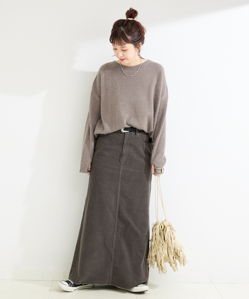 B.C STOCK（ベーセーストック）の「獣毛混袖リブプルオーバー（ニット/セーター・レディース・ライトグレー/ウッド/チャコールグレー/ブルー・FREE）」の18枚目の写真