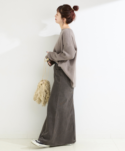 B.C STOCK（ベーセーストック）の「獣毛混袖リブプルオーバー（ニット/セーター・レディース・ライトグレー/ウッド/チャコールグレー/ブルー・FREE）」の19枚目の写真