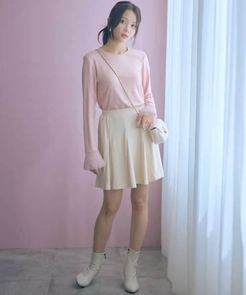 marun（マルン）の「＜大きいサイズ＞ショート丈フレアスカート marun（スカート・レディース・ベージュ/グレー/ブラック・5L/4L/3L/LL/L）」の11枚目の写真