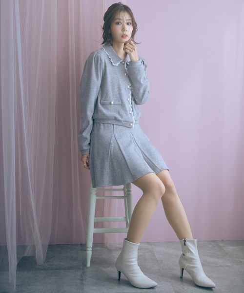 marun（マルン）の「＜大きいサイズ＞ショート丈フレアスカート marun（スカート・レディース・ベージュ/グレー/ブラック・5L/4L/3L/LL/L）」の16枚目の写真