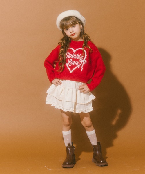 URBAN CHERRY(アーバンチェリー)の「【インナーパンツ付き】ティアードスカート(スカート・キッズ・ブラック/アイボリー・110cm/120cm/130cm/140cm/150cm)」の10枚目の写真