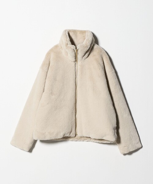 A DAY IN THE LIFE UNITED ARROWS(アデイインザライフユナイテッドアローズ)の「フェイクファー スタンドカラーブルゾン <A DAY IN THE LIFE>(ブルゾン・レディース・ナチュラル/ライトグレー/モカ・FREE)」の3枚目の写真
