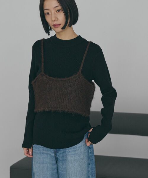 AMERICAN HOLIC(アメリカンホリック)の「ニットビスチェ(ベスト・レディース・ブラウン/ブラック・FREE)」の14枚目の写真